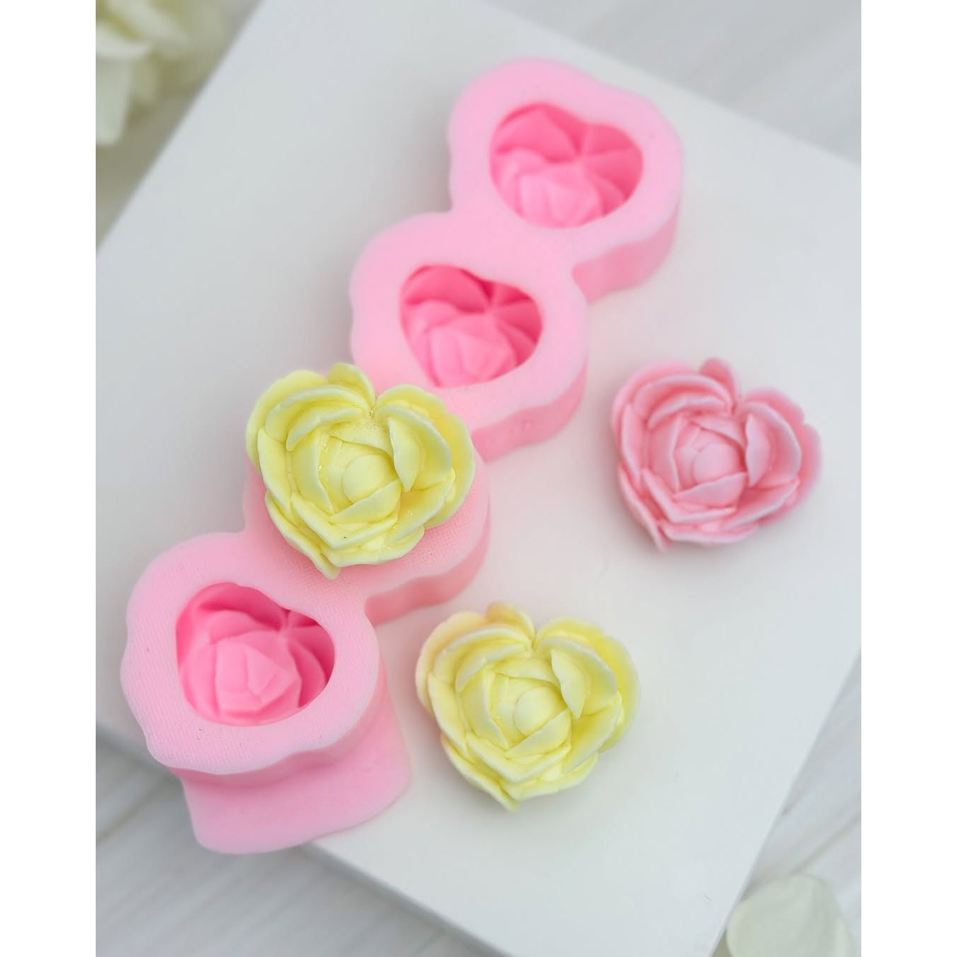 Forma silikonowa Różane serca 3D