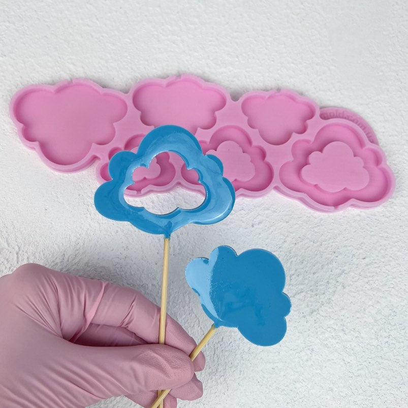 Forma silikonowa Chmurki na lizaki