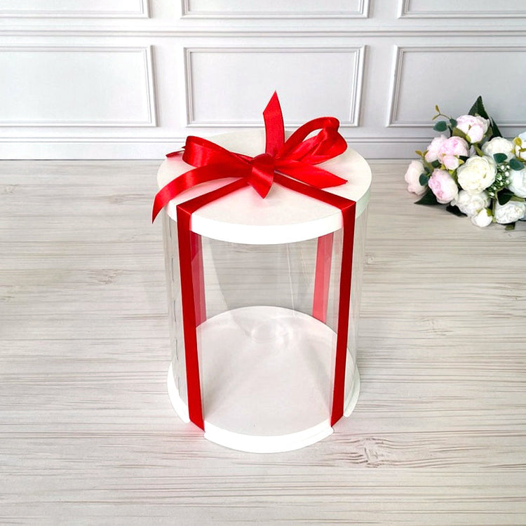 Przezroczyste okrągłe pudełka na tort