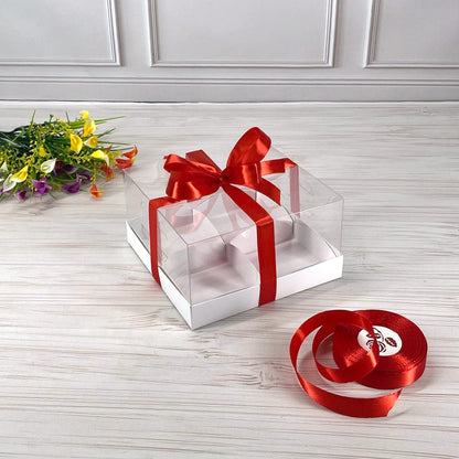 Przezroczyste pudełko na 4 desery 180x180x100 mm
