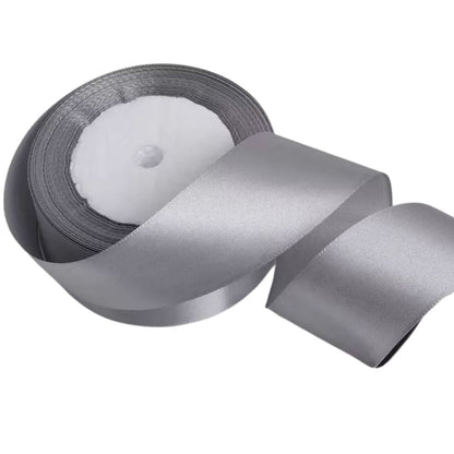 Wstążka satynowa 2 cm Szary, rolka 33 m