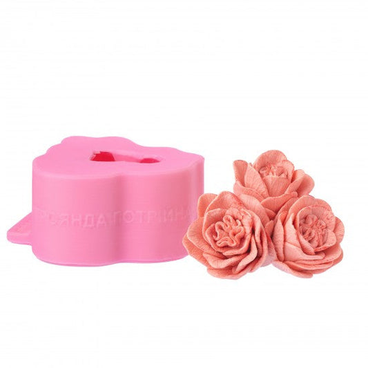 Forma silikonowa Trzy róże 3D