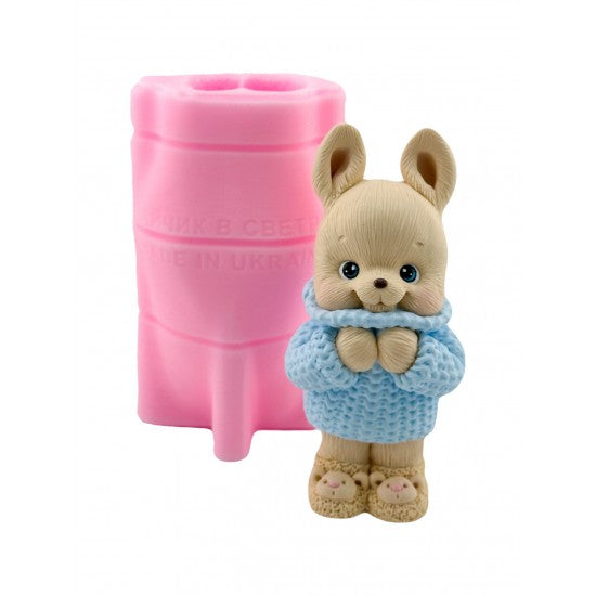 Silikonowa forma Zając w swetrze 3D