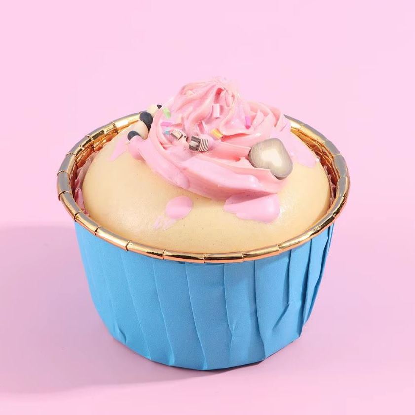 Papilotki do muffin / babeczek – 25 sztuk – Niebiesko/złote