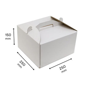 Pudełko na tort karton BIAŁE bez okienka 25×25×15 cm – 5 szt.