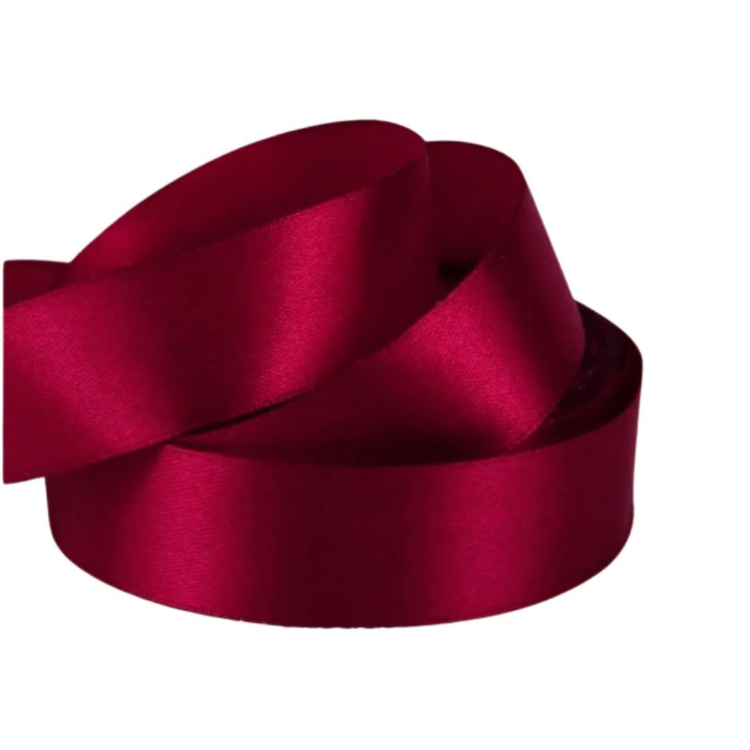 Wstążka satynowa 2 cm kolor Wina, rolka 33 m
