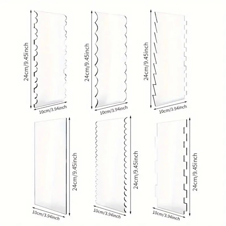 6-pak akrylowy skrobak do ciasta