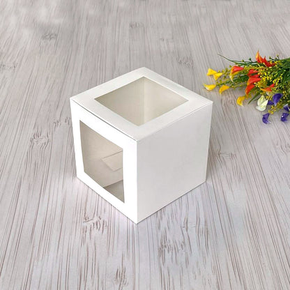 Pudełko z okienkiem 15×15×15 cm na babkę wielkanocną i domek piernikowy, 5 szt.