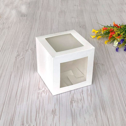 Pudełko z okienkiem 15×15×15 cm na babkę wielkanocną i domek piernikowy, 5 szt.