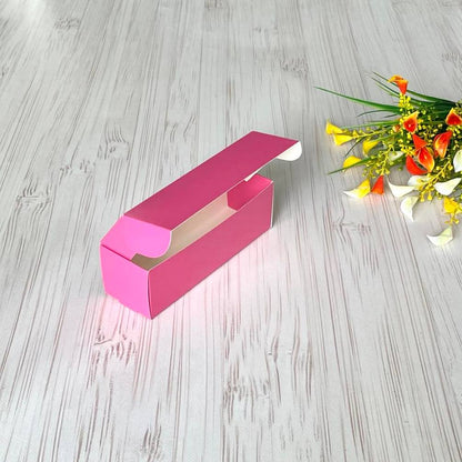 Kartonowe pudełko на makaroniki Różowe z okienkiem 17×5,5×5,5 cm – 5 szt.