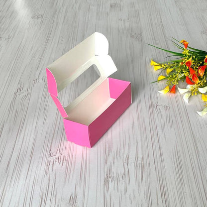 Kartonowe pudełko на makaroniki Różowe z okienkiem 17×5,5×5,5 cm – 5 szt.