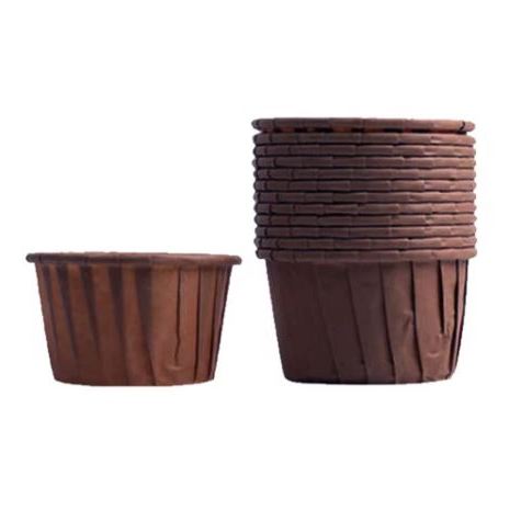 Papilotki papierowe do muffin babeczek – Brązowe 50×40 mm - 100 szt