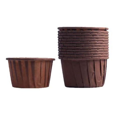 Papilotki papierowe do muffin babeczek – Brązowe 50×40 mm - 100 szt
