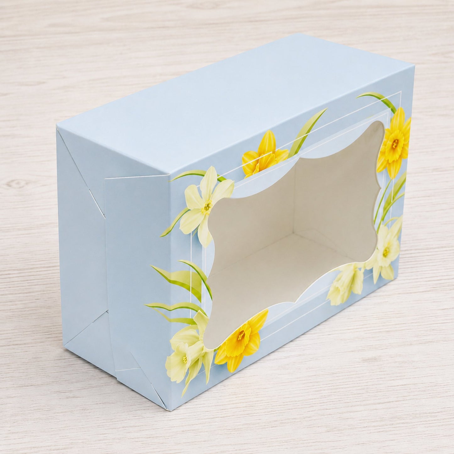 Pudełko na deser 25×17×11 cm z okienkiem, Wiosna – 5 szt.