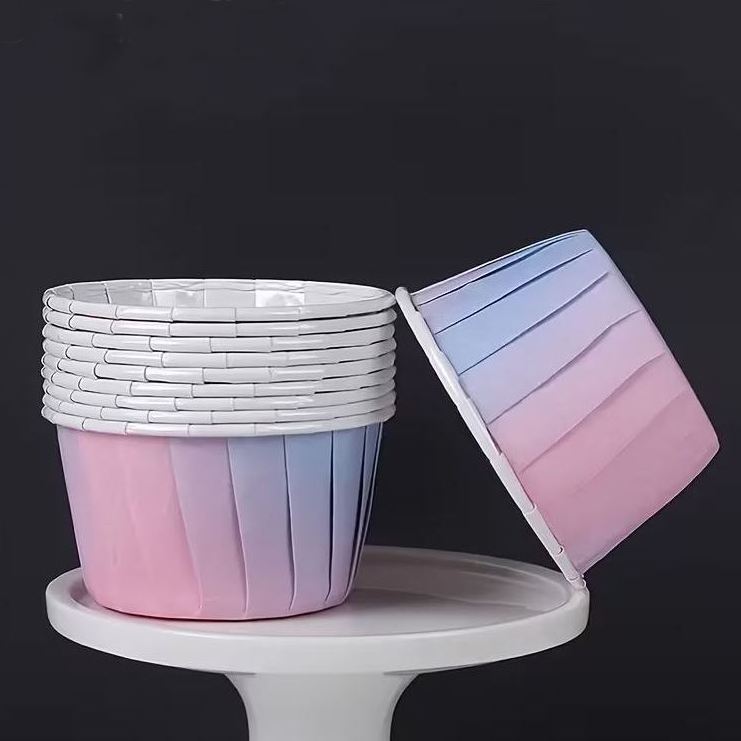 Papilotki do muffin / babeczek – 25 sztuk – Gradient różowo-fioletowy