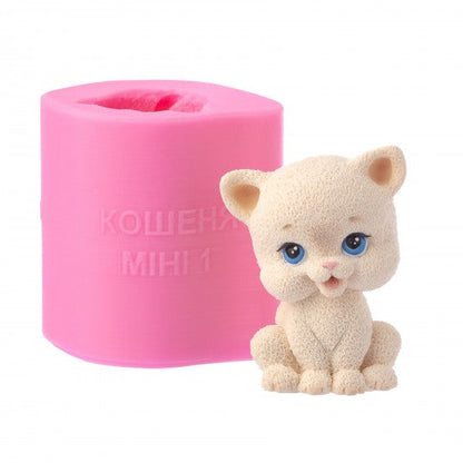 Forma silikonowa 3D Koteczek mini 1