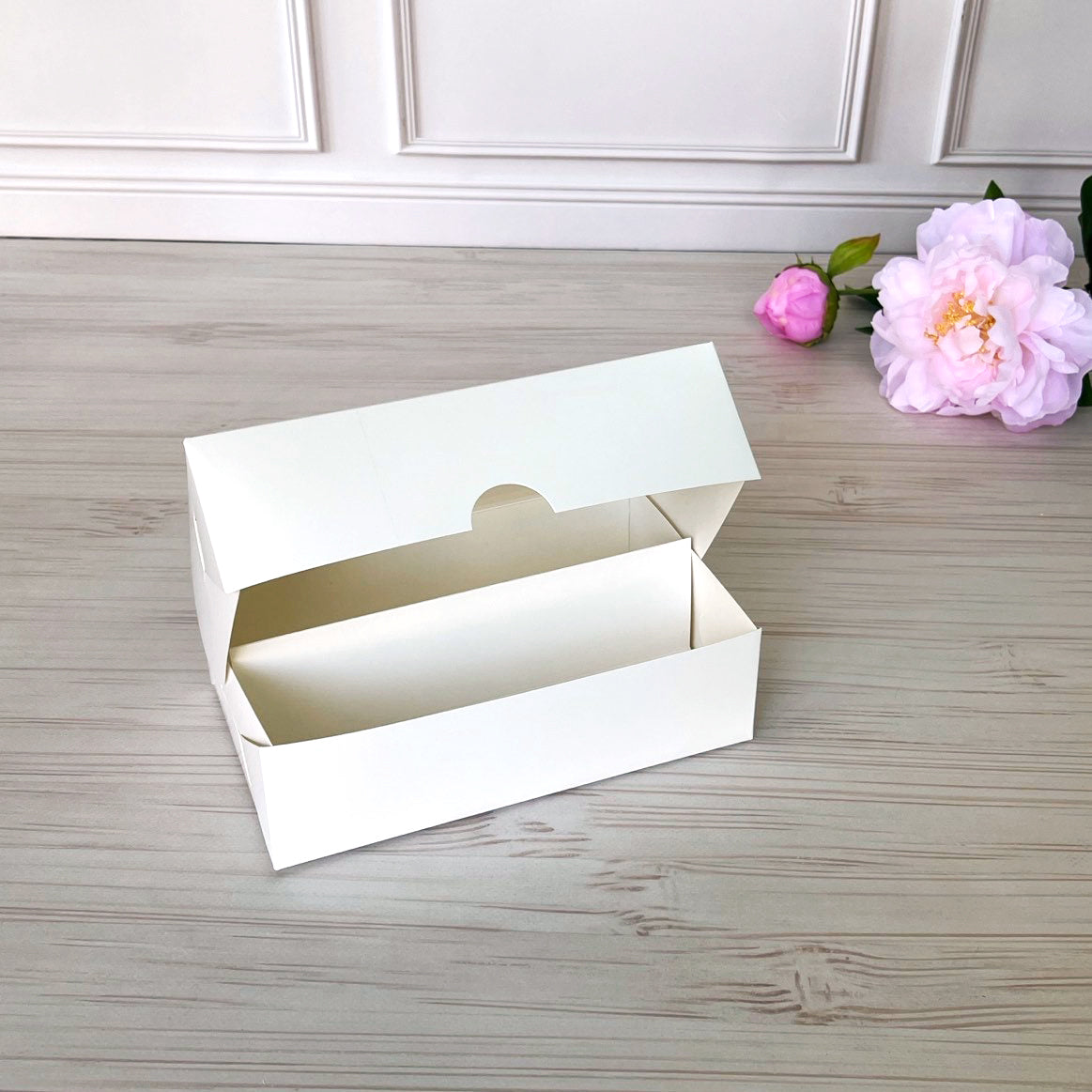 pudełko na makaroniki z okienkiem