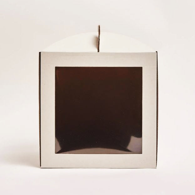 Pudełko na tort karton BIAŁE z okienkiem 20×20×20 cm