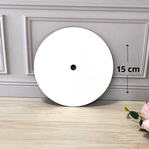 Podkład pod tort z otworem, Biały, Ø15 cm, 3 mm, MDF, otwór 13 mm – 1 szt.