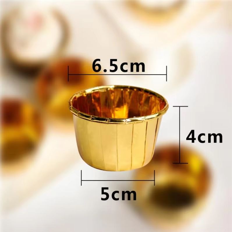 Papilotki do muffin / babeczek – 25 sztuk – Złote