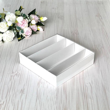 Przezroczyste pudełko na makaroniki 220×220×55 mm/PET