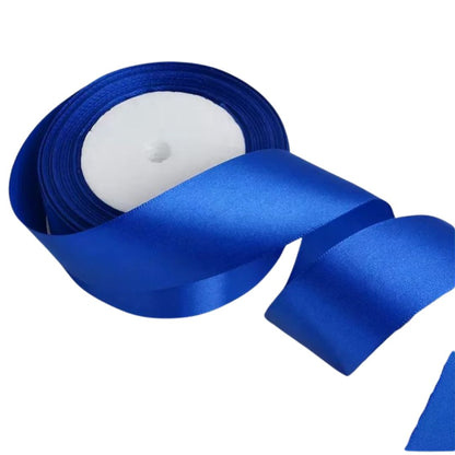 Wstążka satynowa 2 cm Niebieski, rolka 33 m