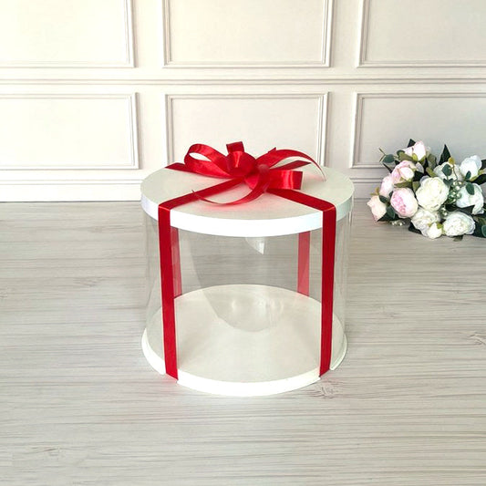 Przezroczyste okrągłe pudełko na tort