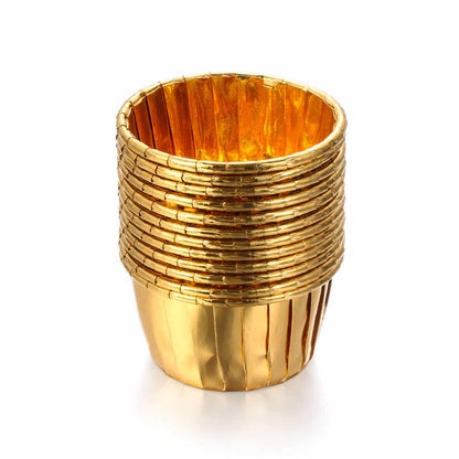 Papilotki do muffin / babeczek – 25 sztuk – Złote