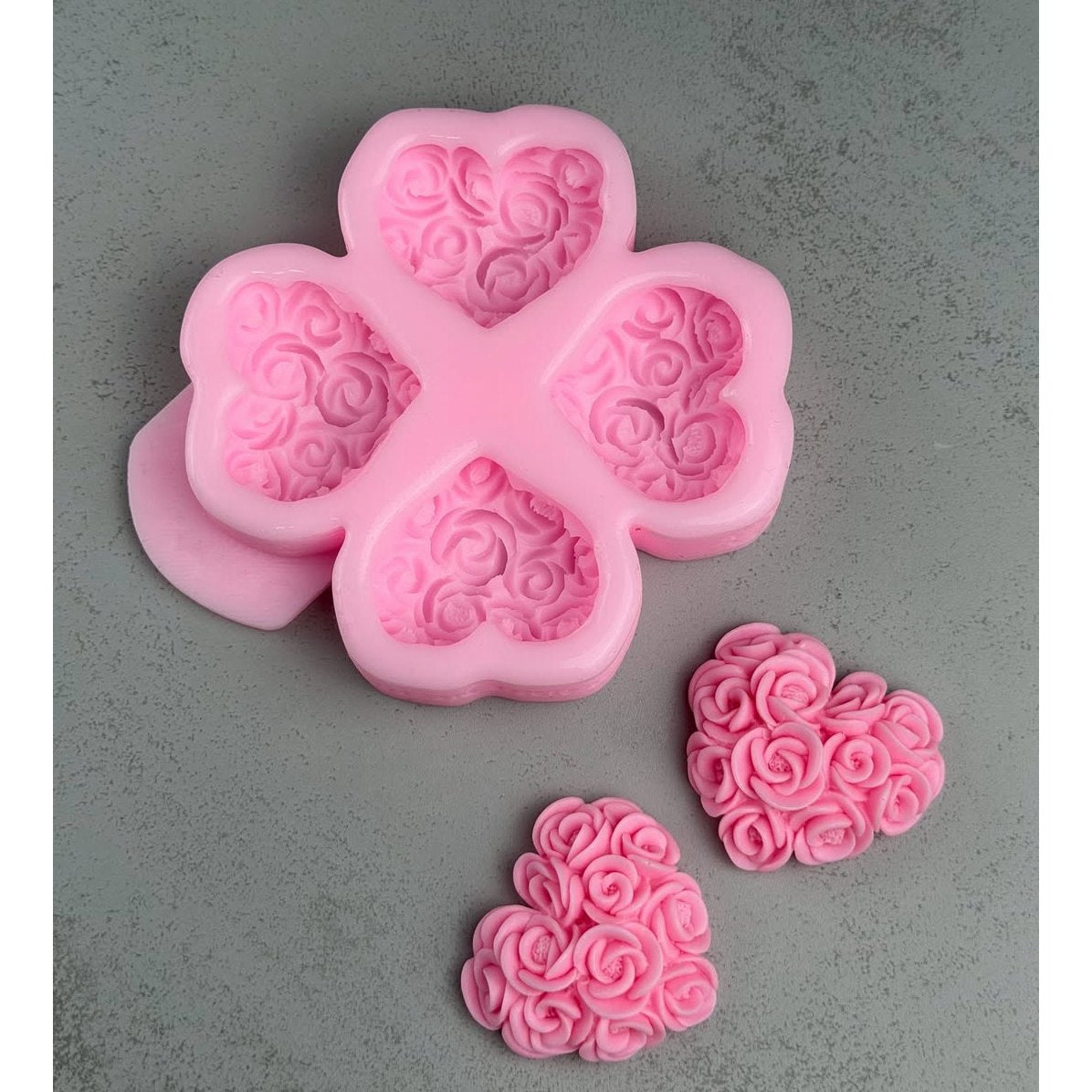 Forma silikonowa Kwiatowe serca 3D