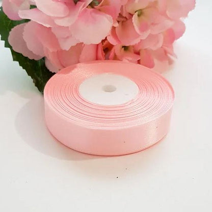 Wstążka satynowa 2 cm Jasnoróżowy, rolka 33 m
