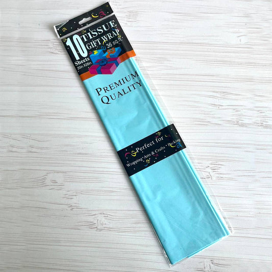 Bibuła dekoracyjna 50×65 cm (10 arkuszy) – błękitna