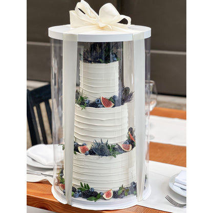 Przezroczyste okrągłe pudełko na tort