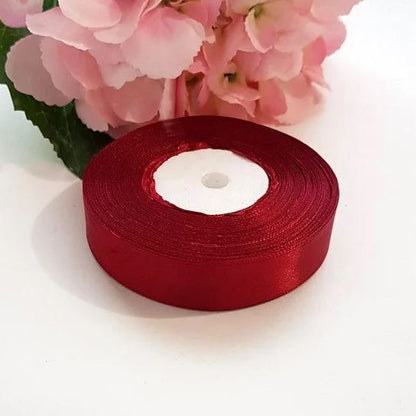 Wstążka satynowa 2 cm kolor Wina, rolka 33 m