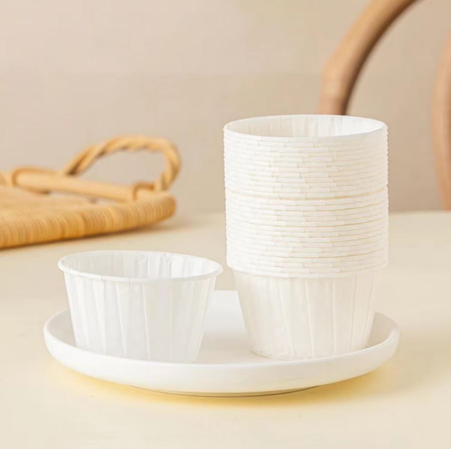 Papilotki papierowe do muffin babeczek – Białe 50×40 mm, 100 szt
