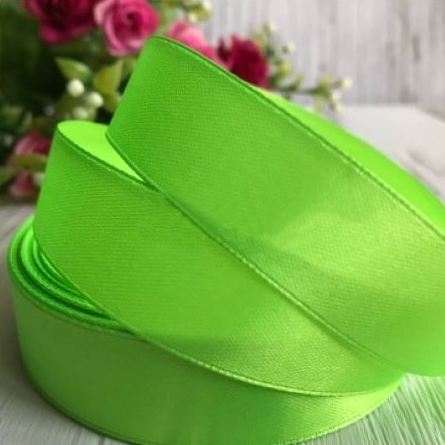 Wstążka satynowa 2 cm Jasnozielony, rolka 33 m
