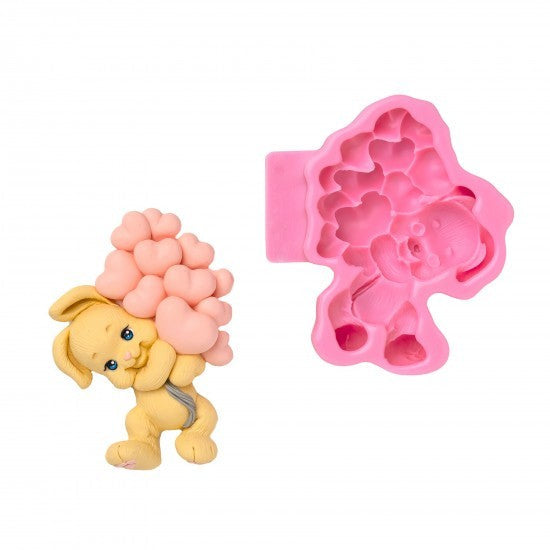 Forma silikonowa Zajączek z serduszkami 2D