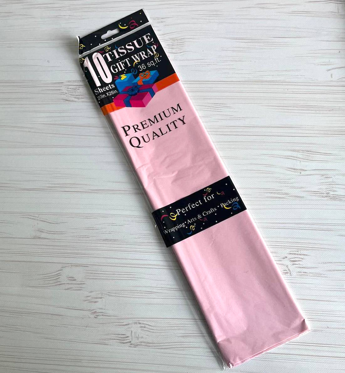 Bibuła dekoracyjna 50×65 cm (10 arkuszy) – różowa