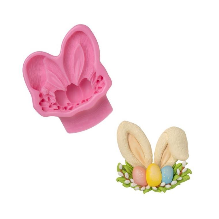 Silikonowa forma Mini uszy króliczka z jajkami