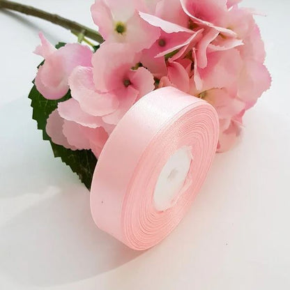 Wstążka satynowa 2 cm Jasnoróżowy, rolka 33 m