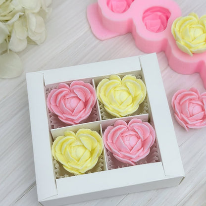 Forma silikonowa Różane serca 3D