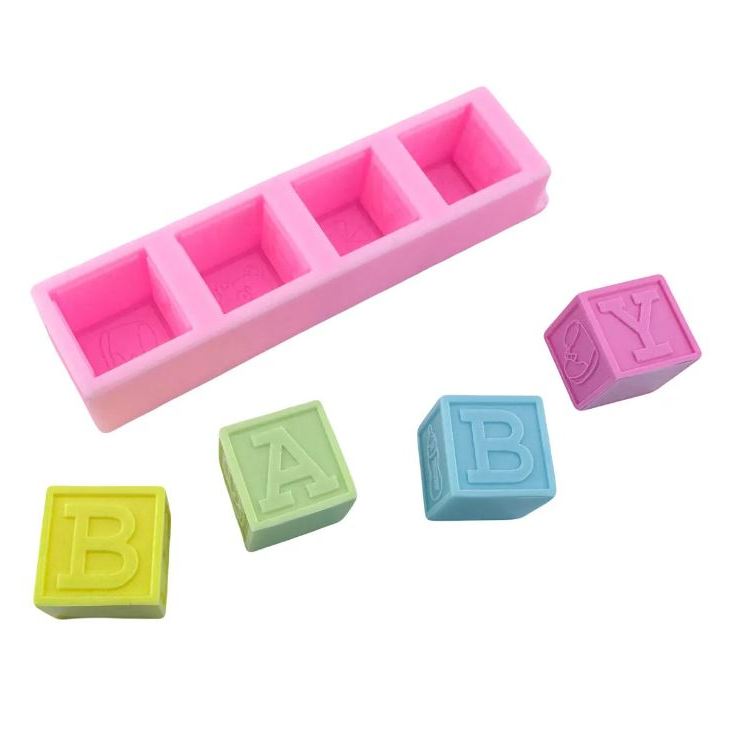 Silikonowa forma Cztery kostki 3D