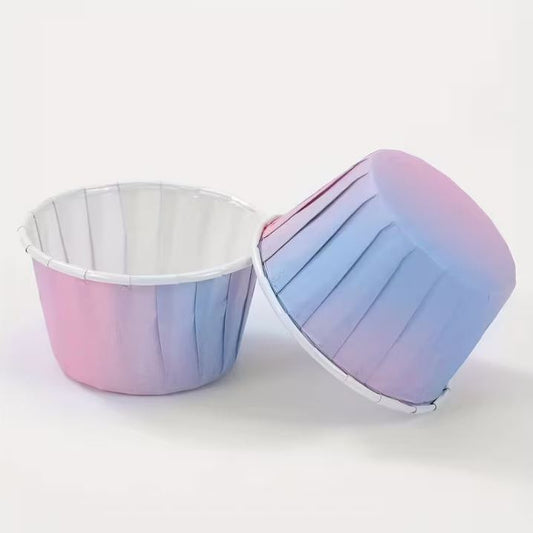 Papilotki do muffin / babeczek – 25 sztuk – Gradient różowo-fioletowy