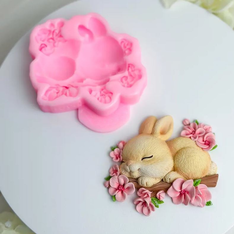 Silikonowa forma Zajączek na gałązce