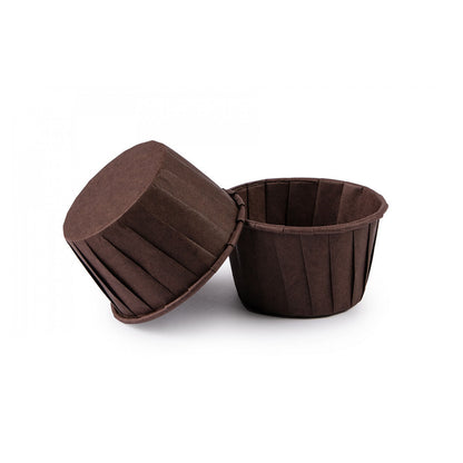 Papilotki papierowe do muffin babeczek – Brązowe 50×40 mm - 100 szt