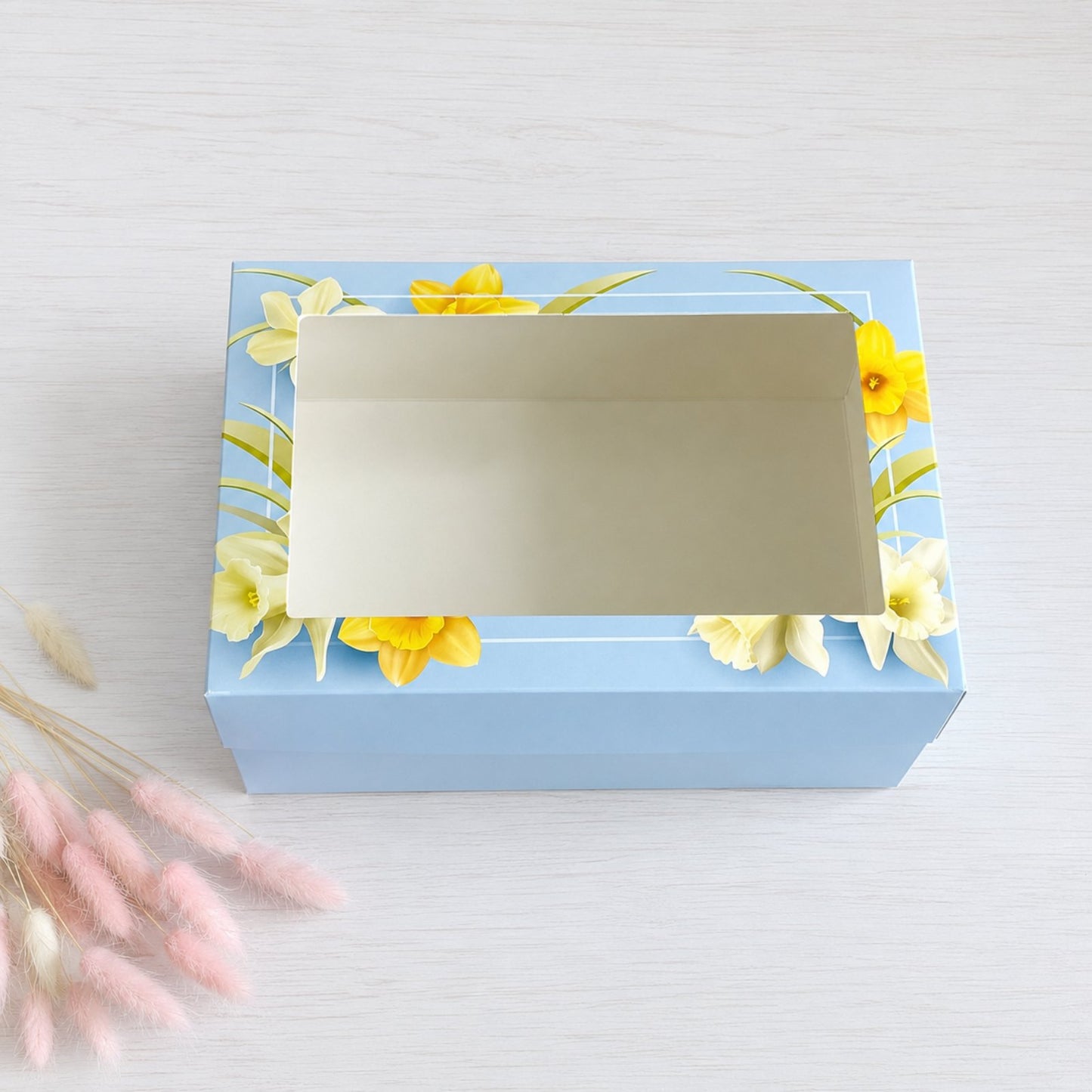 Pudełko na deser 25×17×11 cm z okienkiem, Wiosna – 5 szt.