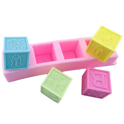 Silikonowa forma Cztery kostki 3D