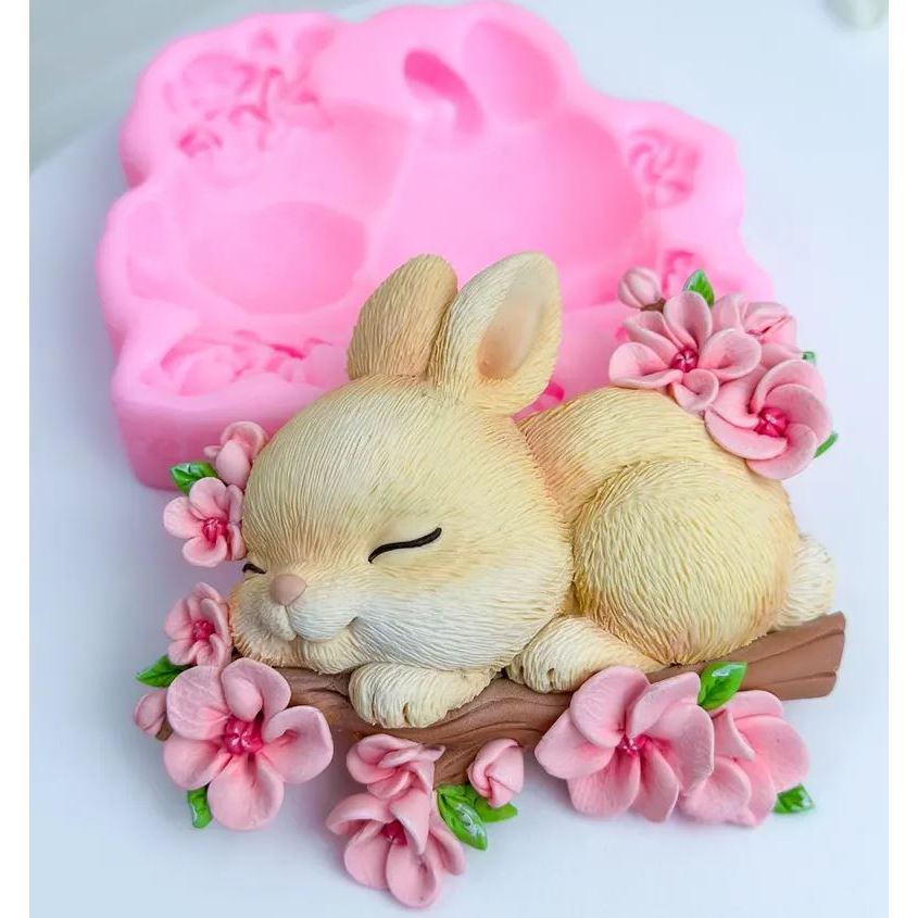 Silikonowa forma Zajączek na gałązce