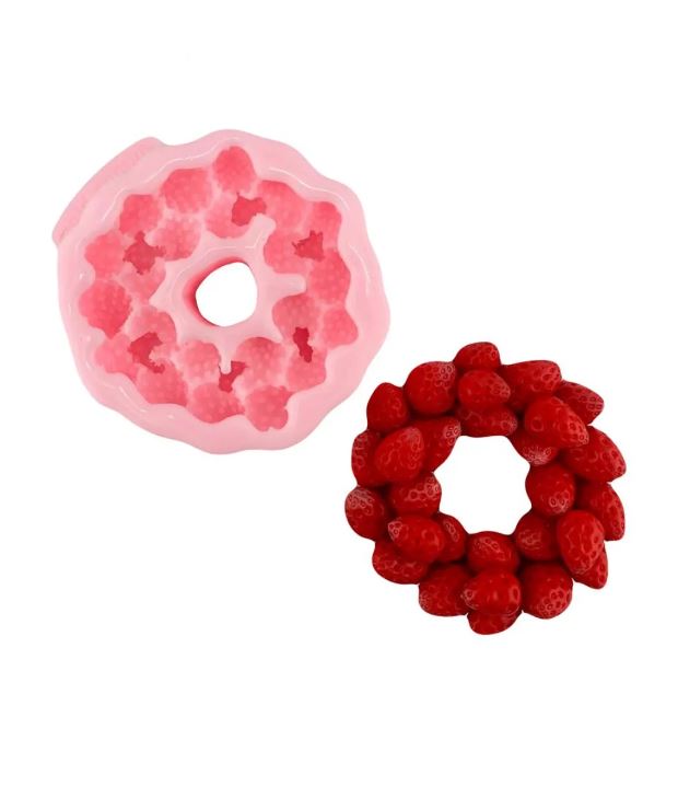 Forma silikonowa Truskawkowy wieniec mini 3D