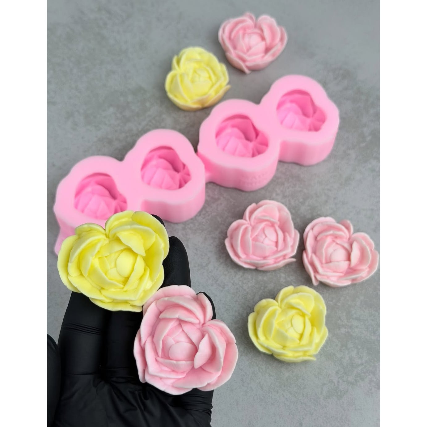 Forma silikonowa Różane serca 3D