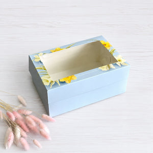 Pudełko na deser 25×17×11 cm z okienkiem, Wiosna – 5 szt.